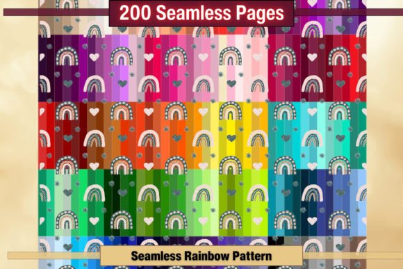 Download Seamless Rainbow Pattern Papers Pack - Seamless rainbow Collection