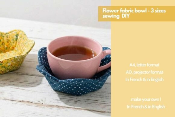 Download Fabric Flower Bowl Sewing Pattern &amp; DIY - Fabric Collection