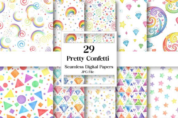 Download Pretty Confetti Seamless Digital Paper - Premium Resources