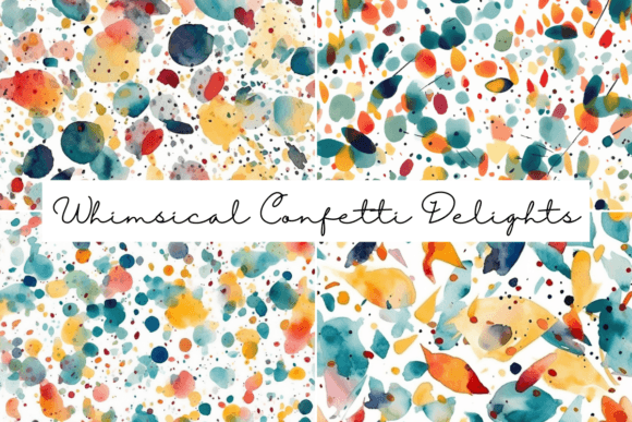 Download Whimsical Confetti Seamless Patterns - Premium Resources