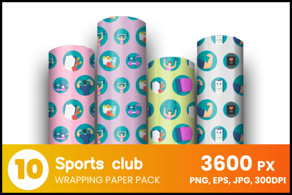 Download Sports Club Wrapping Paper - Wrapping paper Collection