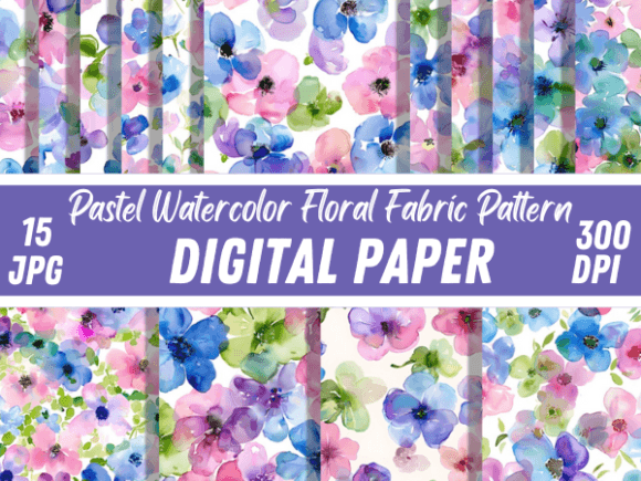 Download Pastel Watercolor Floral Fabric Pattern - Fabric Collection