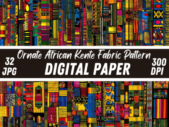 Download Ornate African Kente Fabric Pattern - Fabric Collection