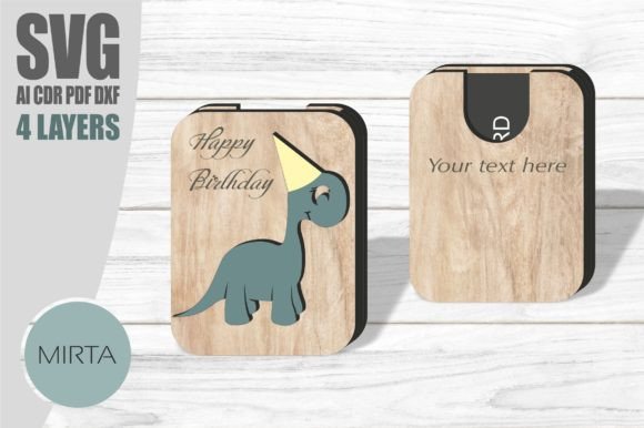Download Gift Card Holder Dinosaur Svg, Laser Cut - Gift card Collection