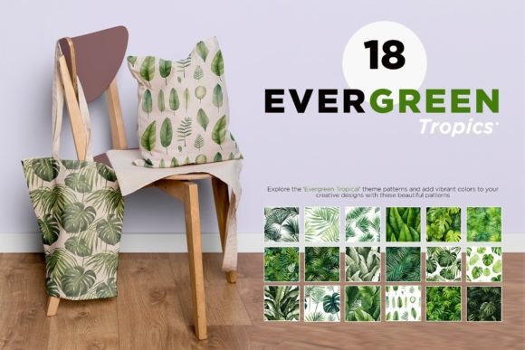 Download Green Tropical Fabric Pattern Bundle - Fabric Collection