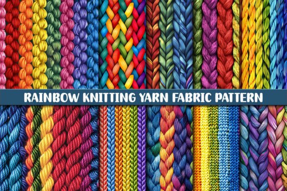 Download Rainbow Knitting Yarn Fabric Pattern - Fabric Collection